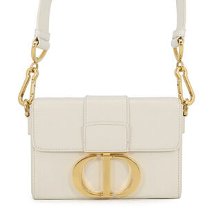CHRISTIAN DIOR White Leather Shoulder Bag